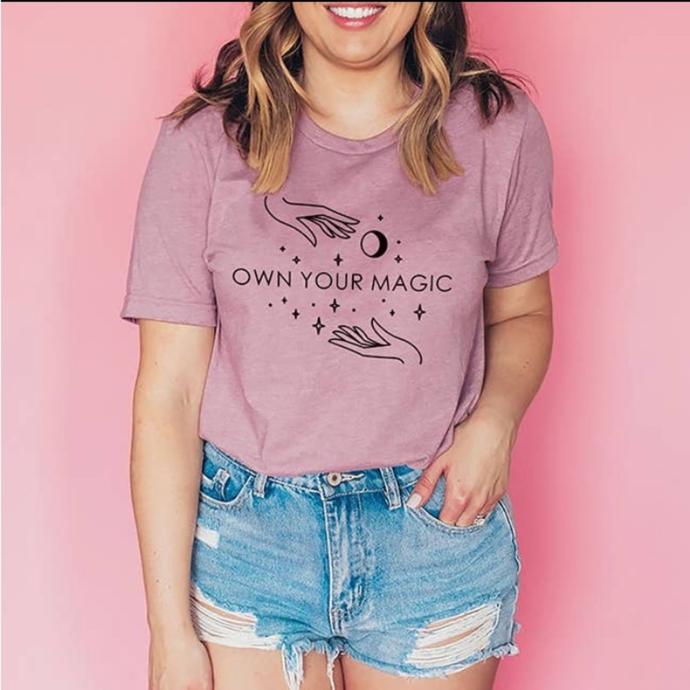 Own Your Magic Tee Shirt 🪄, Size Small, Deep Orchid